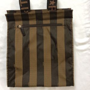 Fendi Roma 1925 Pequin Nylon Tote